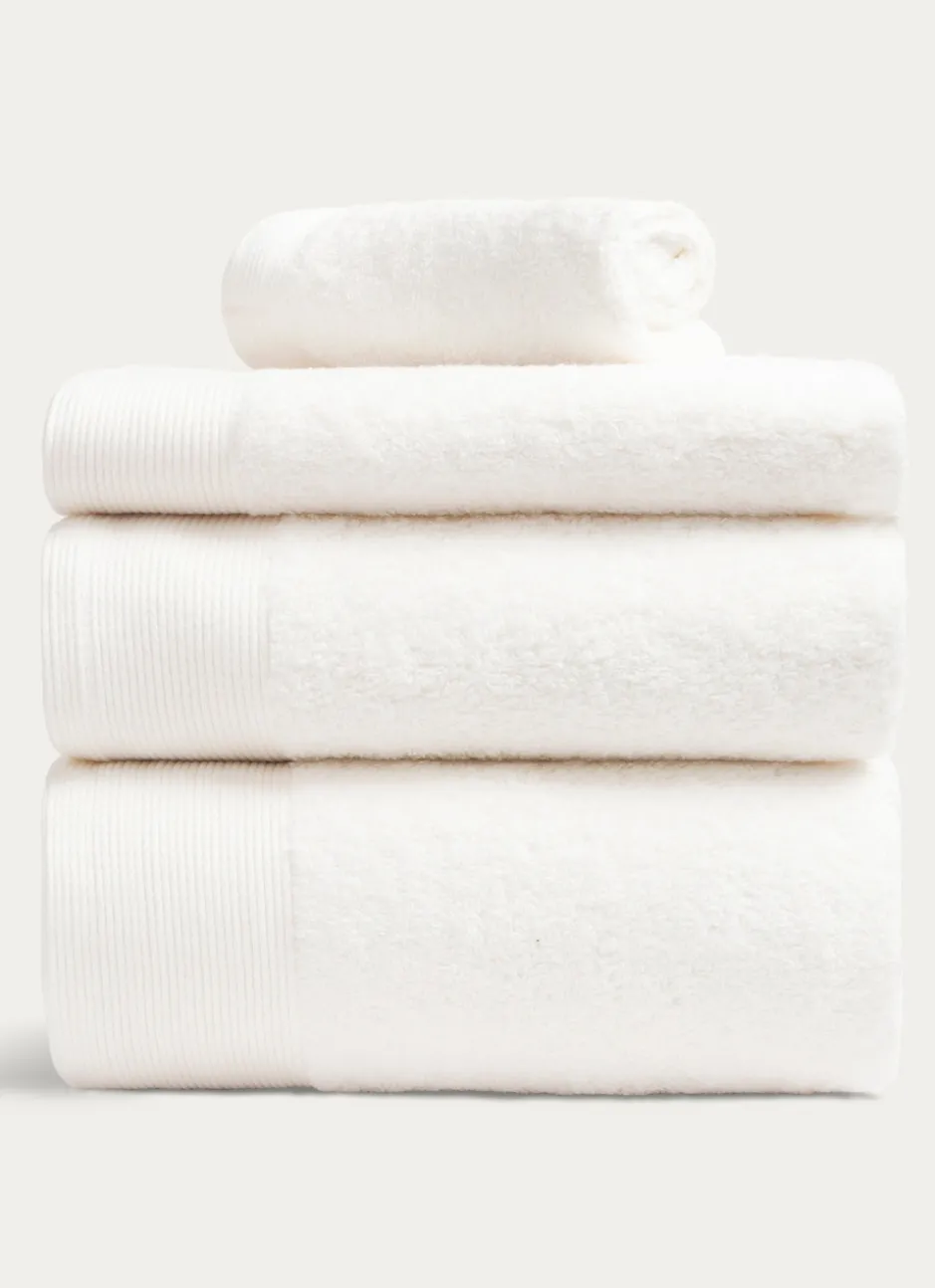 SERVIETTE DE TOILETTE UNIE EN COTON 500GR ÉCRU