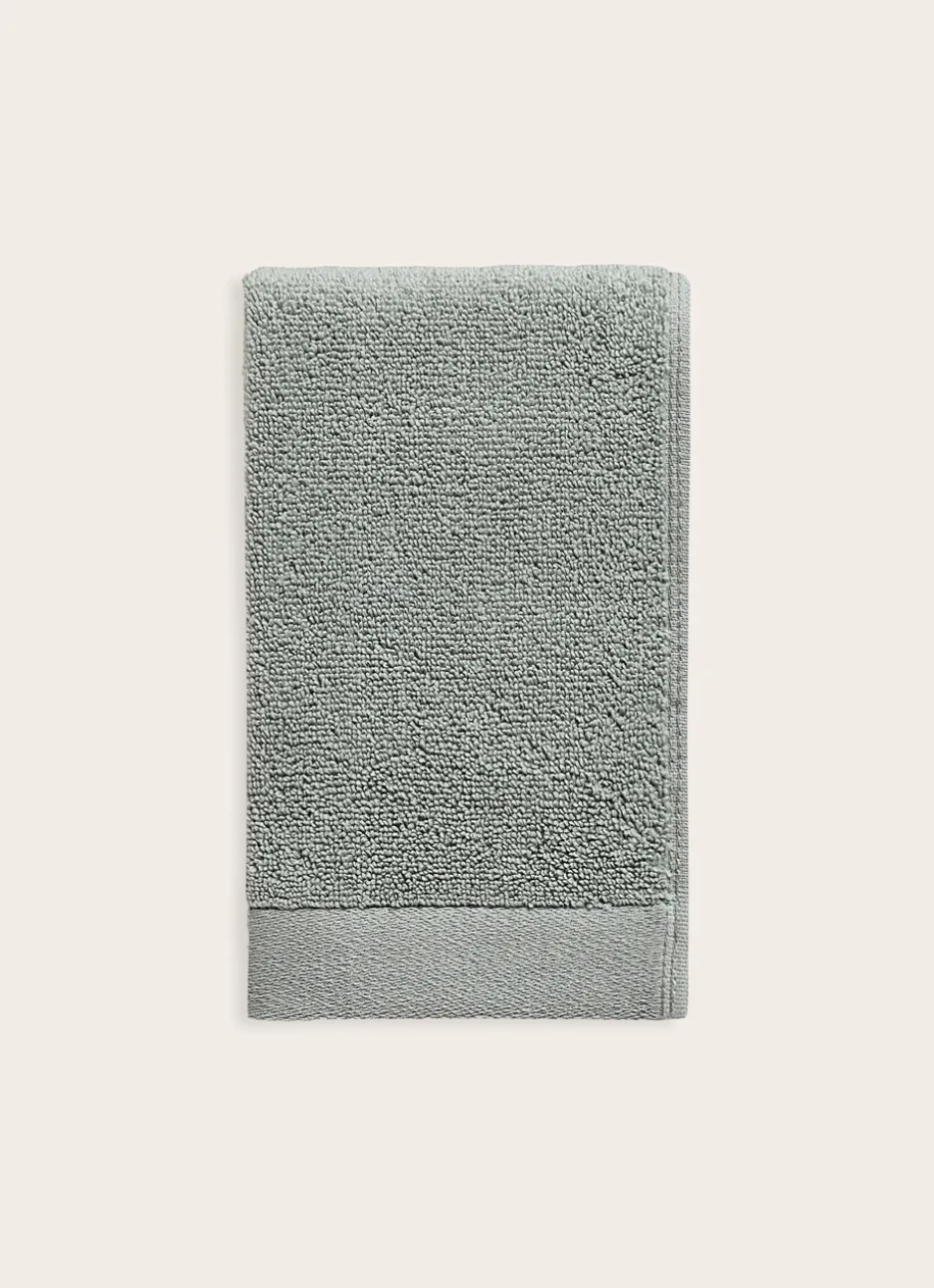 SERVIETTE INVITÉ COTON MOELLEUX ZÉRO TORSION VERT TILLEUL