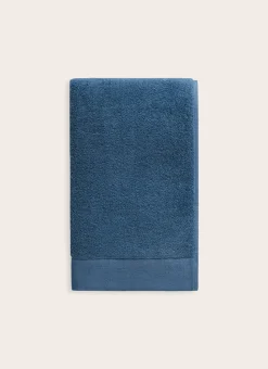 SERVIETTE INVITÉ COTON MOELLEUX ZÉRO TORSION BLEU BALTIQUE