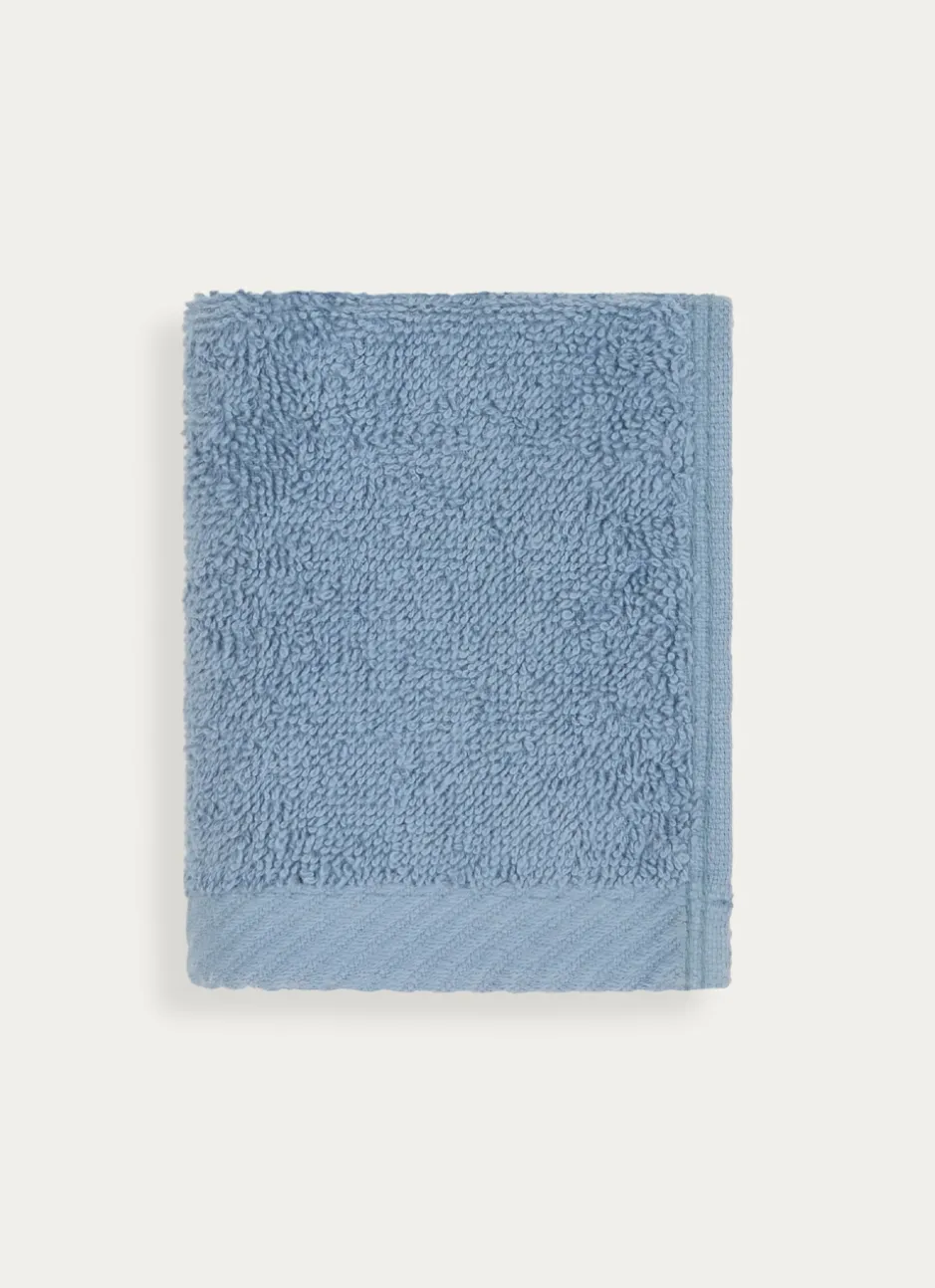 SERVIETTE INVITÉ EN COTON UNI BASIL BLEU