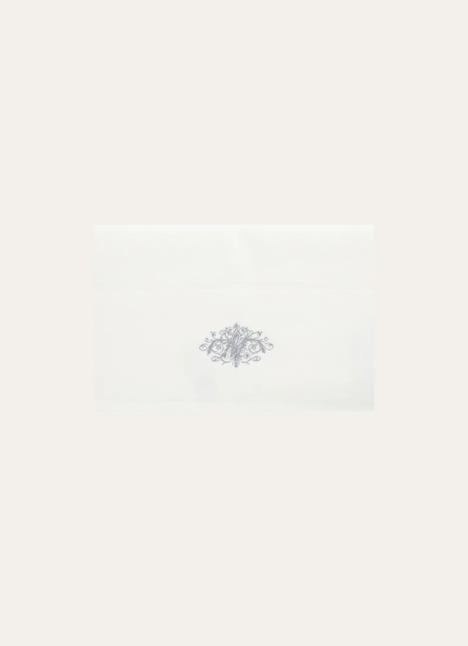 SERVIETTE INVITÉ EN VELOURS BRODÉE 500GR BLANC