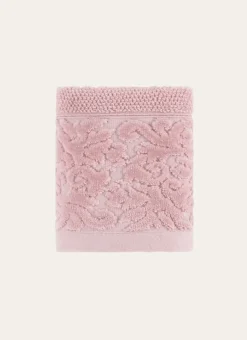 SERVIETTE INVITÉ LITEAU VELOURS CISELÉ ROSE