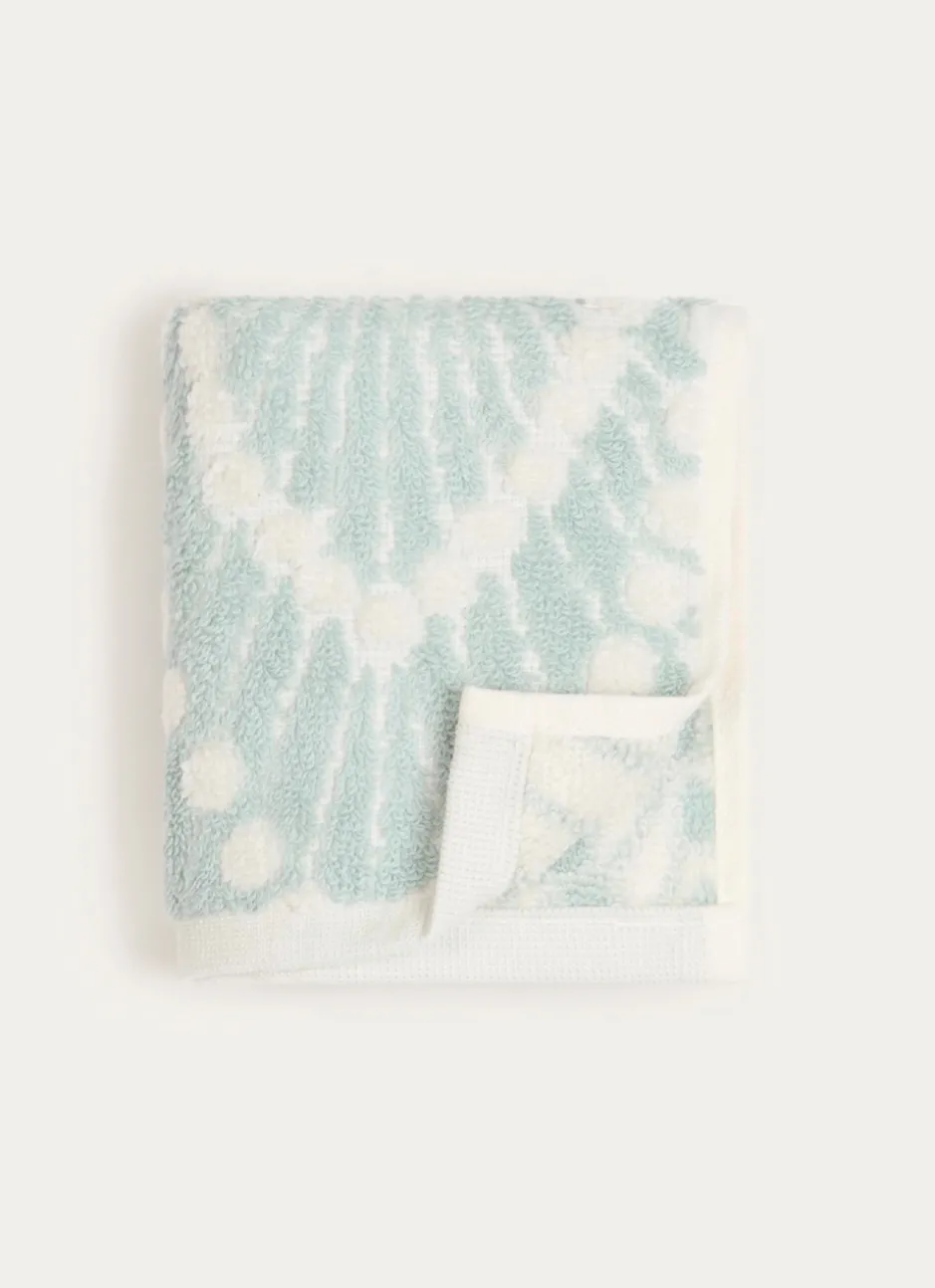 SERVIETTE INVITÉ SERENA EN JACQUARD BLEU CLAIR