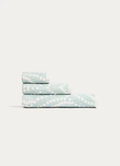 SERVIETTE INVITÉ SERENA EN JACQUARD BLEU CLAIR