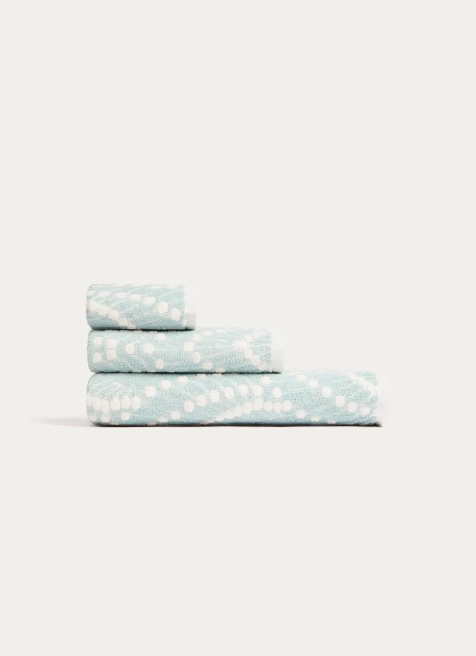 SERVIETTE INVITÉ SERENA EN JACQUARD BLEU CLAIR