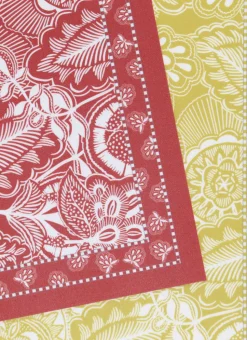 SET DE TABLE PLASTIFIÉ – MOTIF STYLE BANDANA VERT ANIS