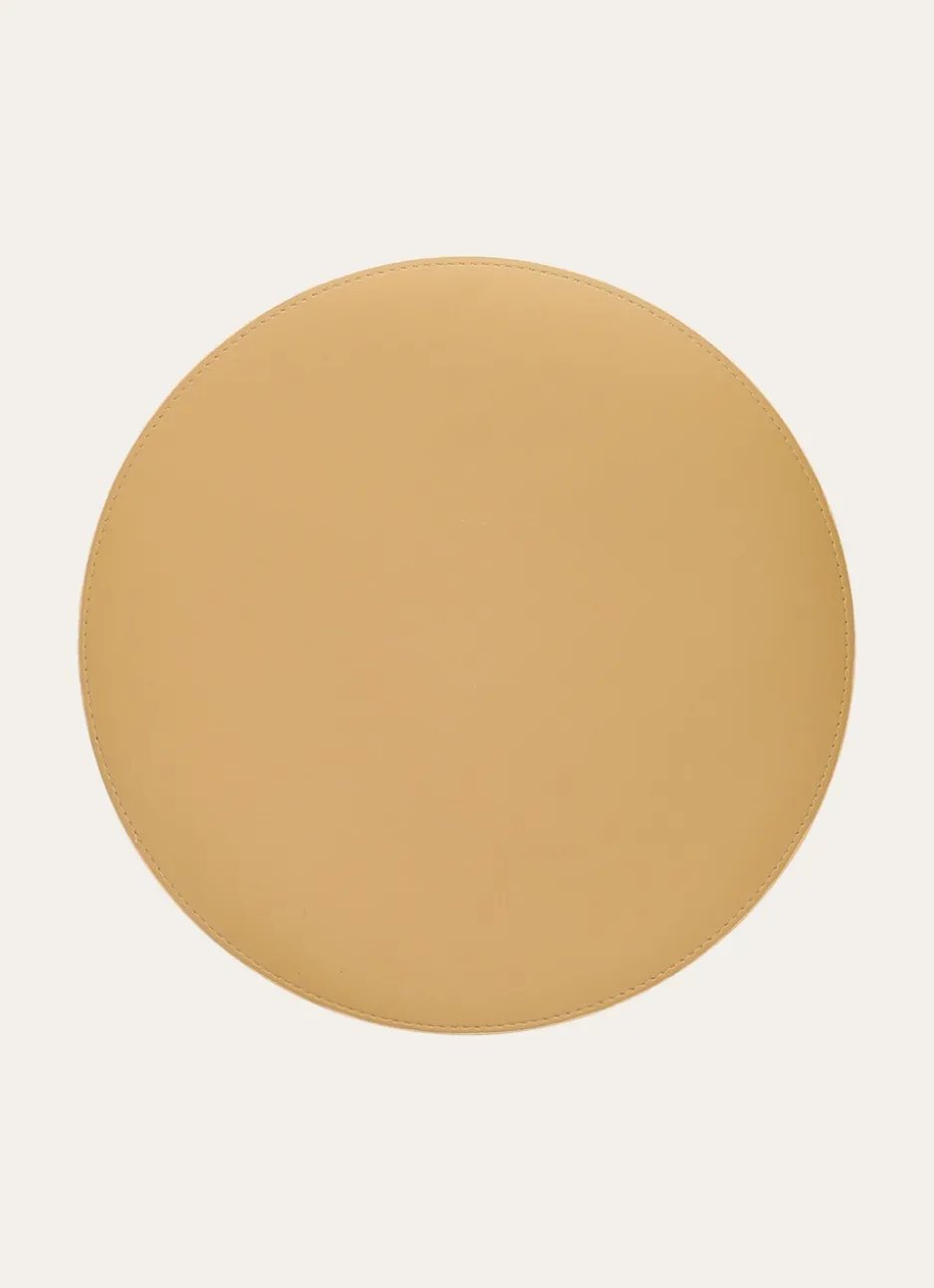 SET DE TABLE ROND FAUX CUIR OR
