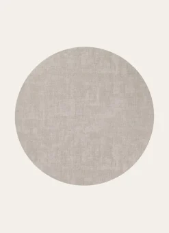 SET DE TABLE ROND IMPERMÉABLE DOUBLE FACE BEIGE CLAIR