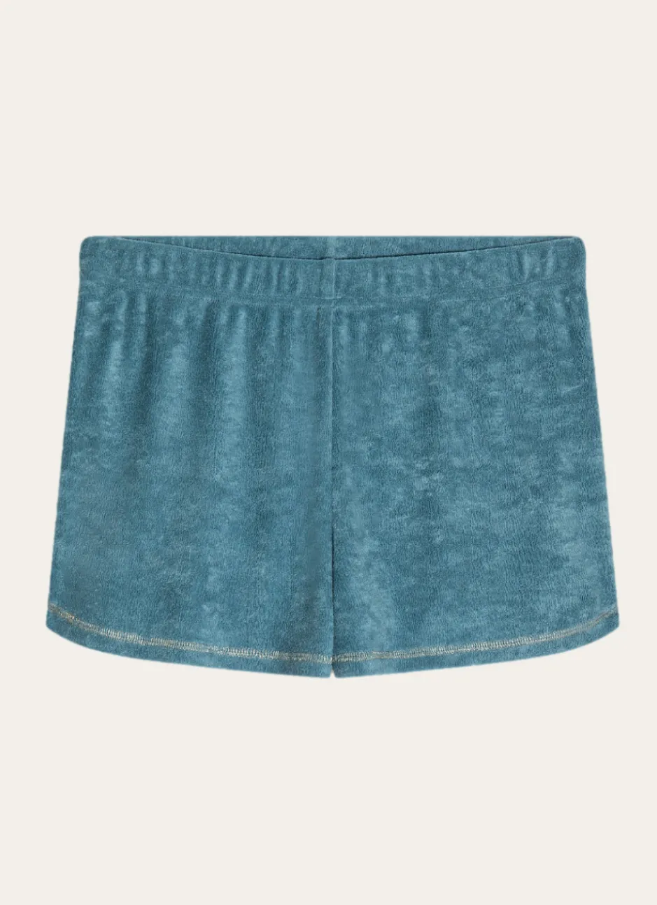 SHORT EN ÉPONGE TURQUOISE
