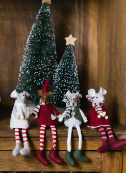 SOURIS DE NOËL DÉCORATIVE (COLORIS ALÉATOIRE) OPÉRA/GINGEMBRE