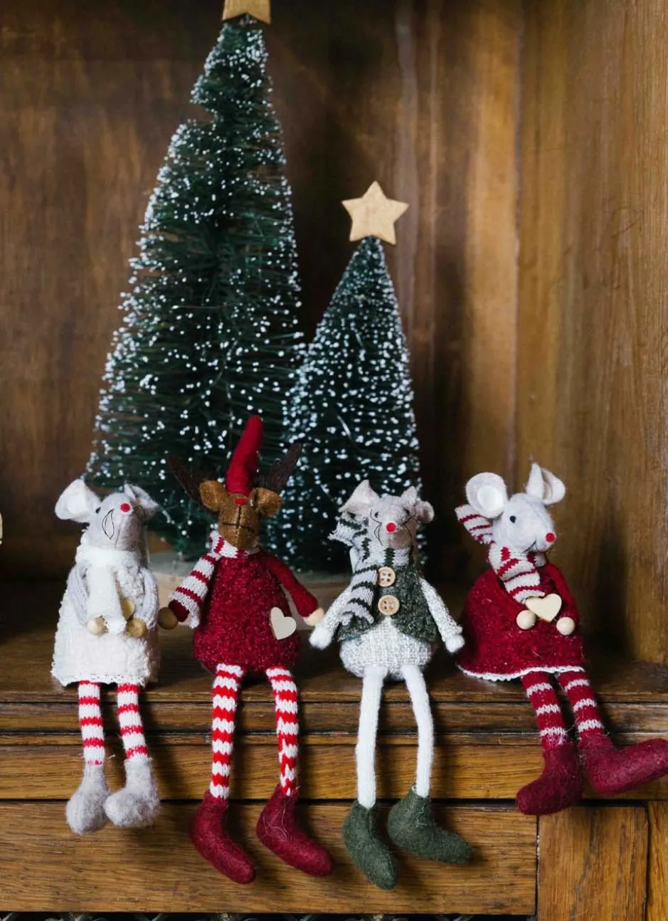 SOURIS DE NOËL DÉCORATIVE (COLORIS ALÉATOIRE) OPÉRA/GINGEMBRE