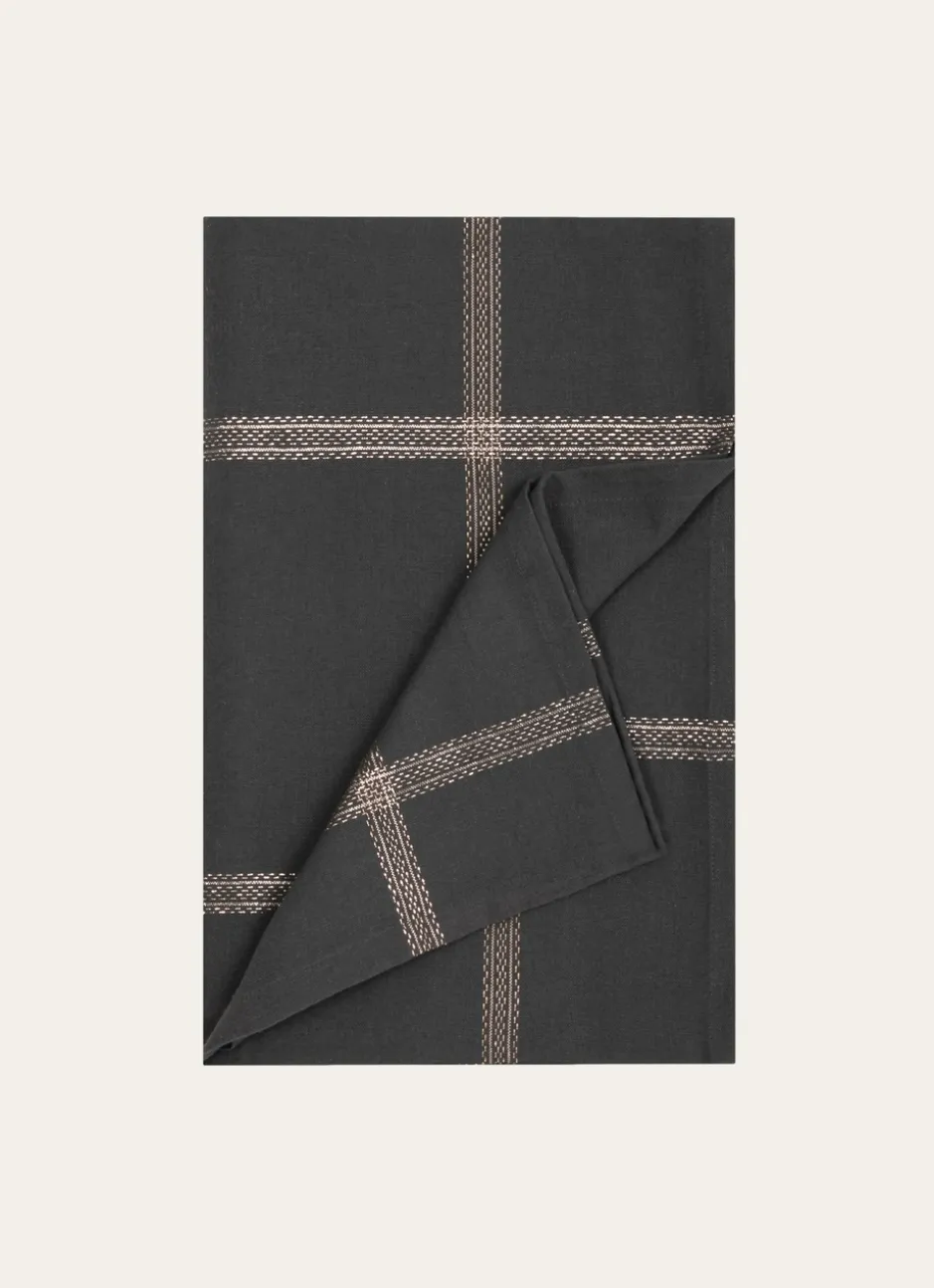 SURNAPPE EN COTON TISSÉ SCINTILLANT Noir