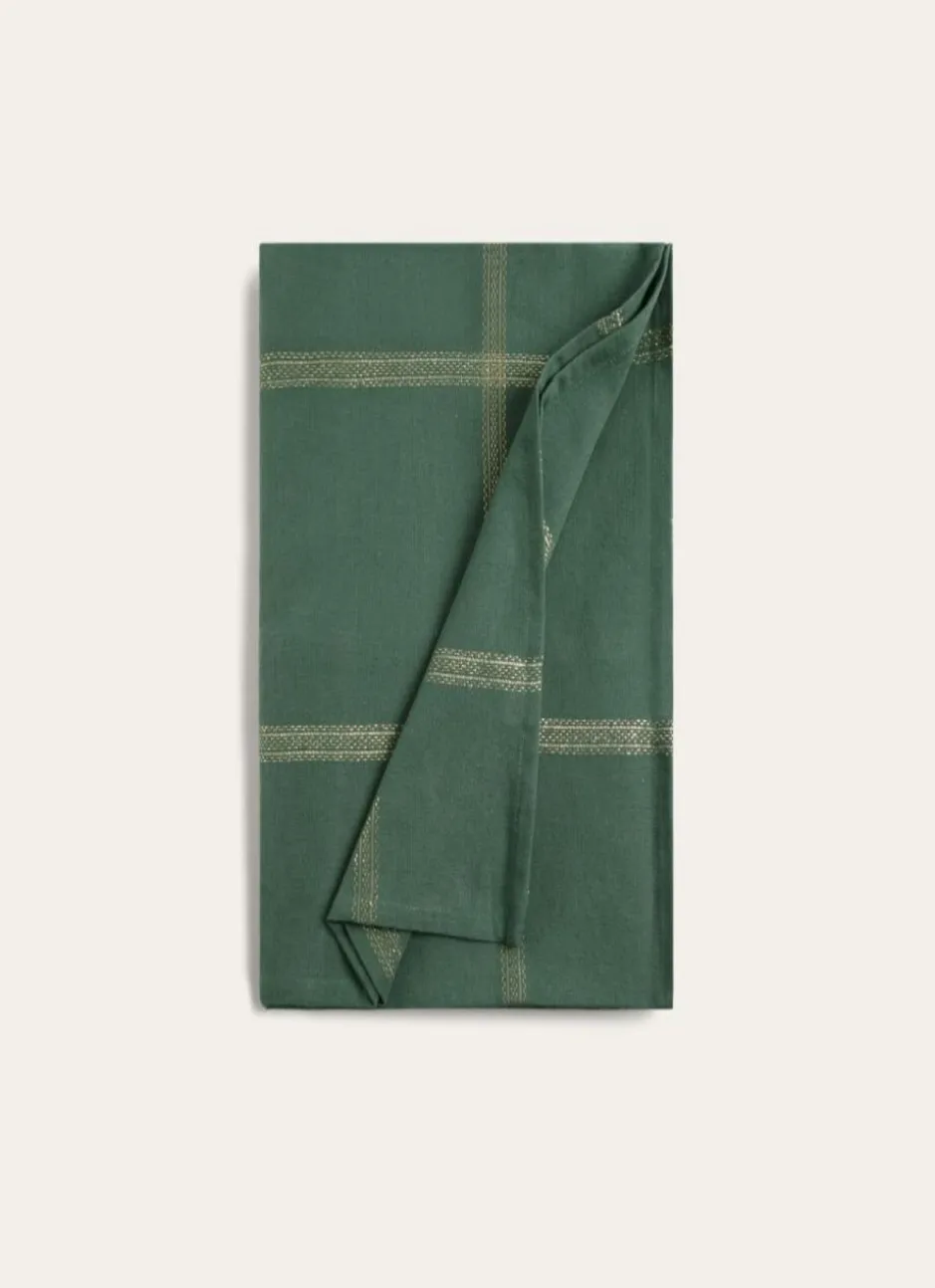 SURNAPPE EN COTON TISSÉ SCINTILLANT vert