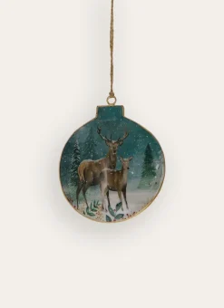 SUSPENSION MÉTAL AVEC DÉCOR CERF VERT