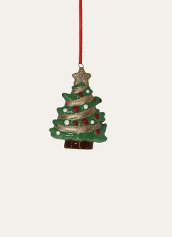 SUSPENSION SAPIN EN CÉRAMIQUE VERT SAPIN