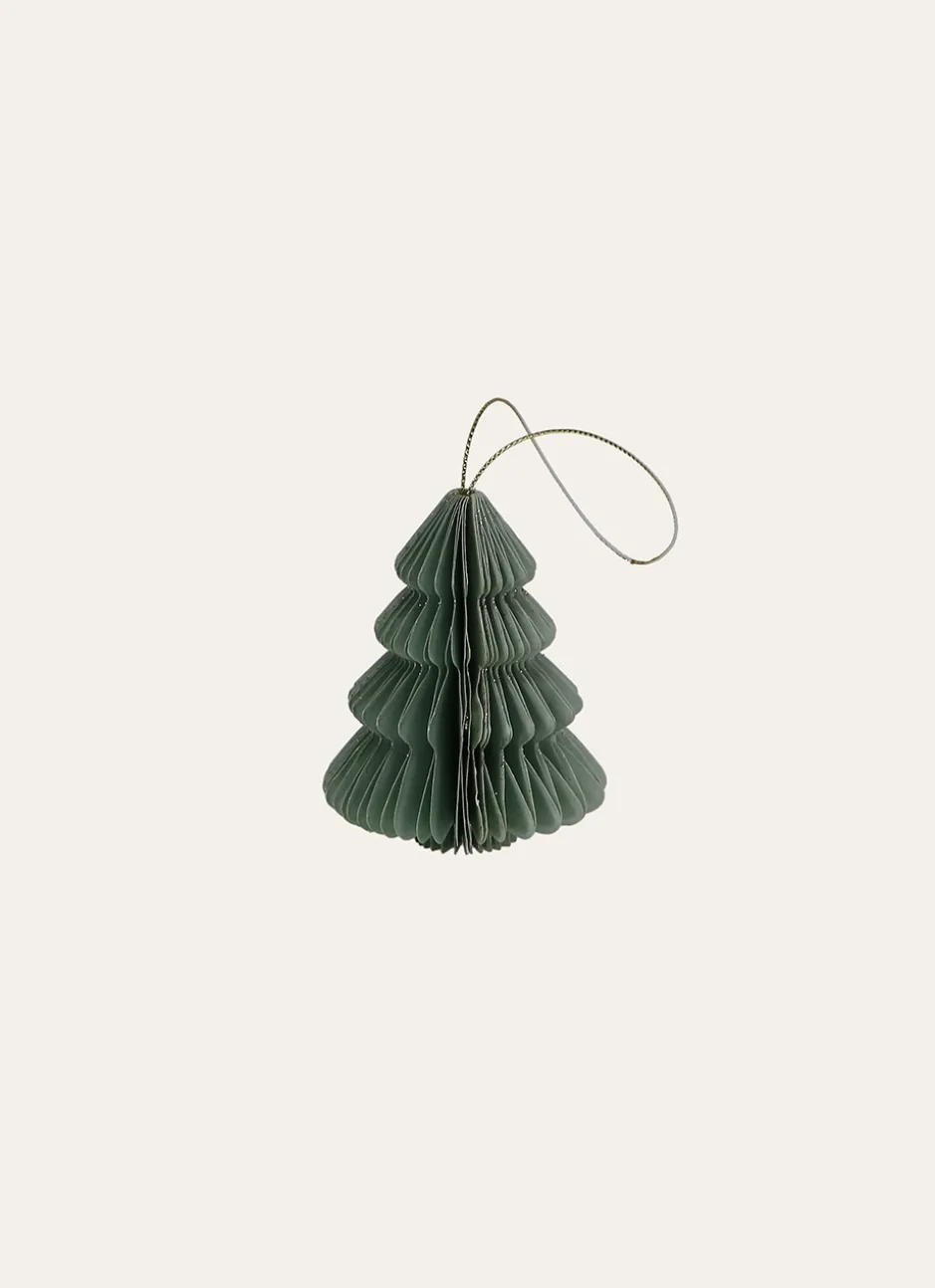 SUSPENSION SAPIN EN PAPIER VERT D'EAU