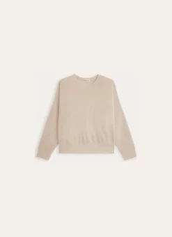 SWEATSHIRT EN VELOURS BEIGE