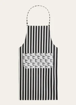 TABLIER EN COTON DRAPEAU BRETON BLANC / NOIR