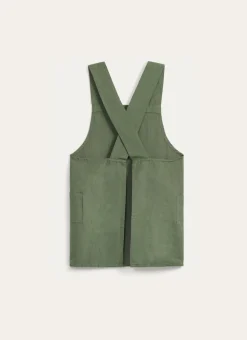 TABLIER JAPONAIS UNI EN COTON ET LIN THYM