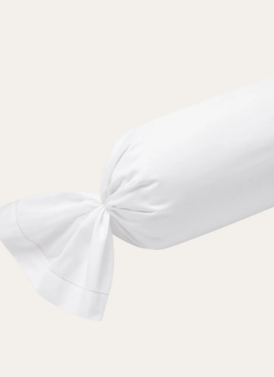 TAIE DE TRAVERSIN EN COTON BLANC