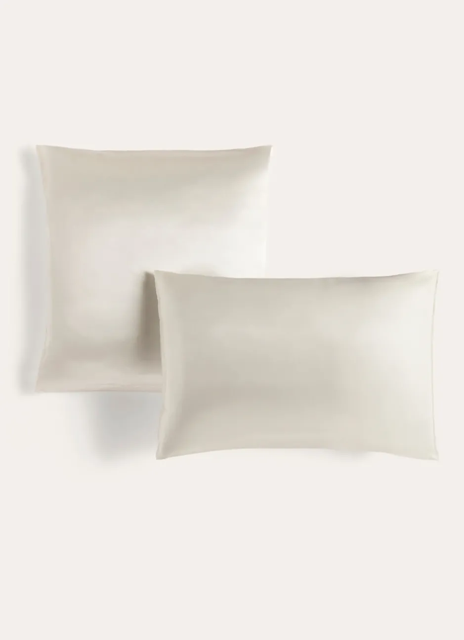 TAIE D'OREILLER PURE SOIE DE MÛRIER IVOIRE