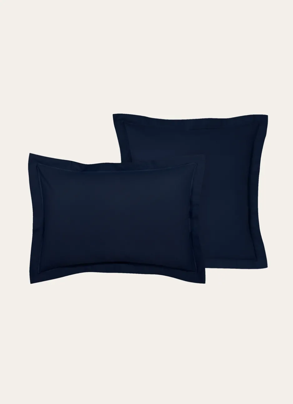 TAIE D'OREILLER UNIE EN COTON ENCRE