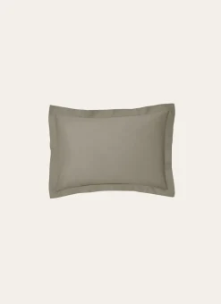TAIE D'OREILLER UNIE EN COTON TAUPE