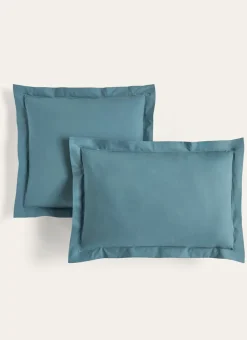 TAIE D'OREILLER UNIE EN PERCALE DE COTON ORAGE