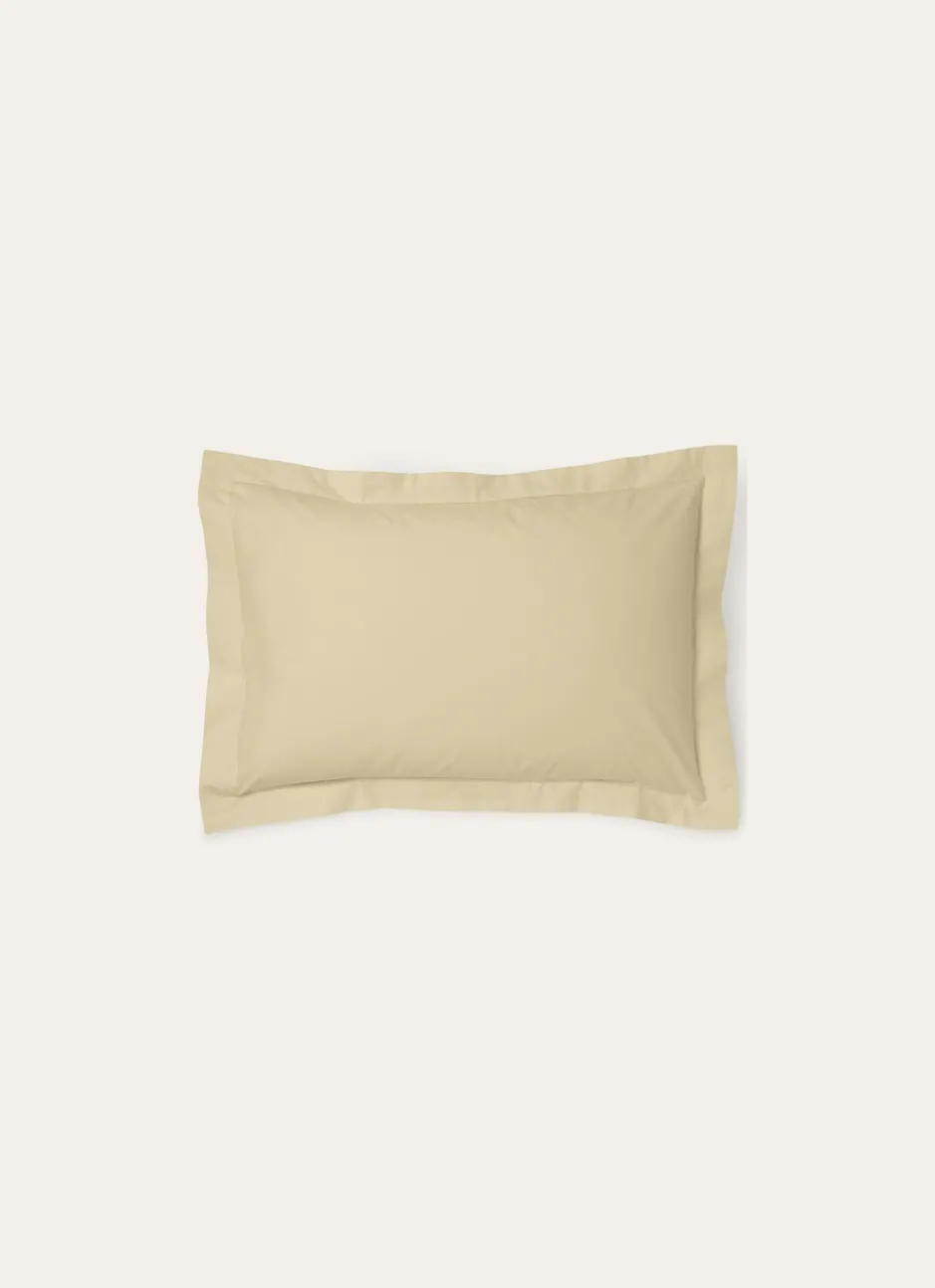 TAIE D'OREILLER UNIE EN PERCALE DE COTON SABLE