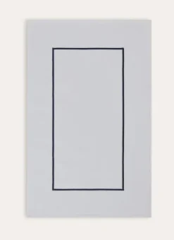 TAPIS DE BAIN BLANC/MARINE