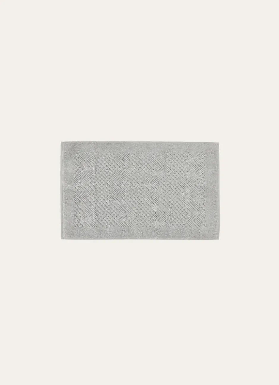 TAPIS DE BAIN EN COTON GRIS CLAIR