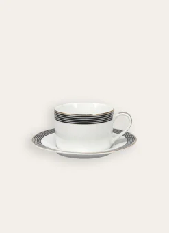 TASSE EN PORCELAINE AVEC LISERET EN OR SONGE Noir