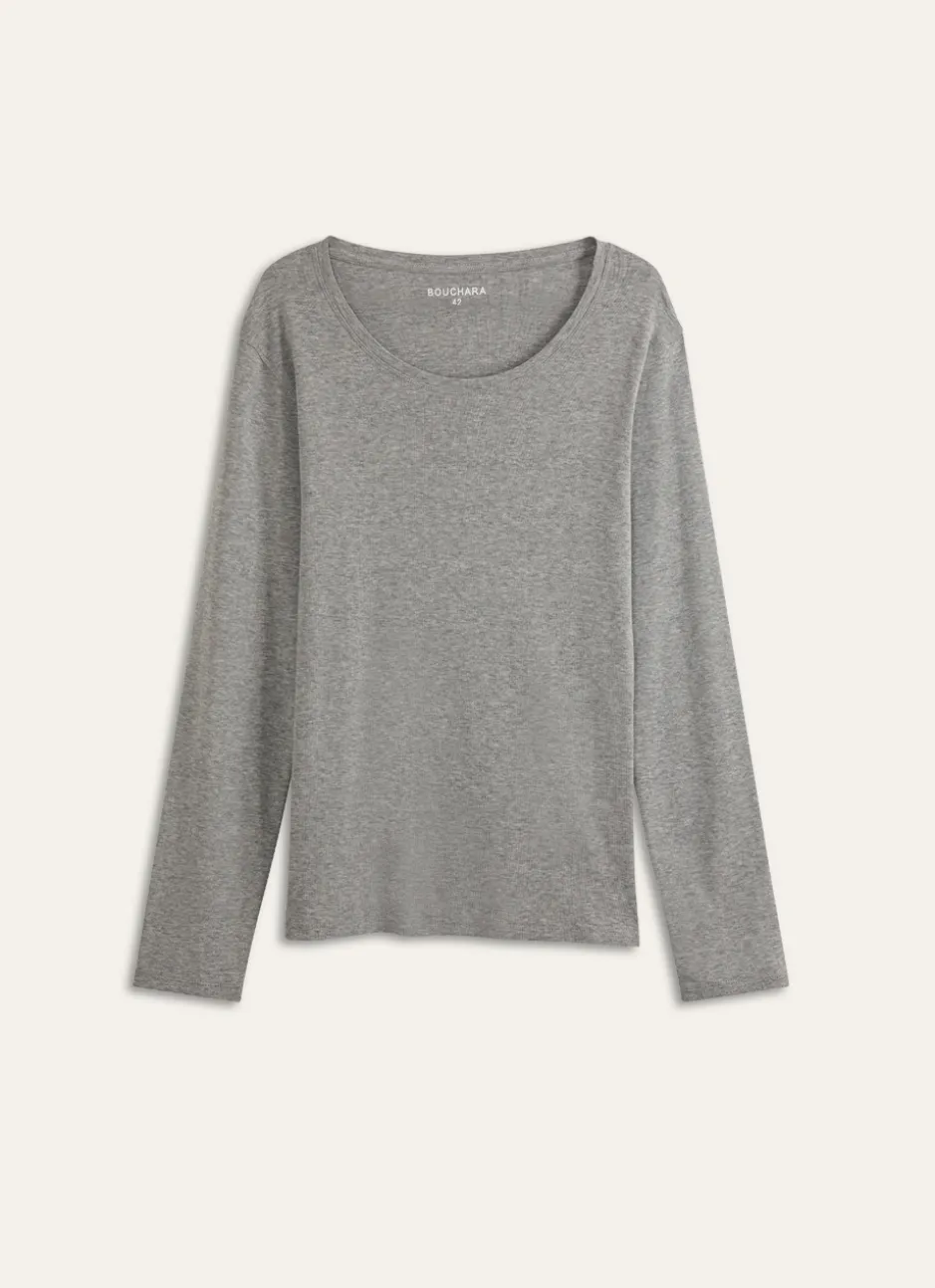 TEE SHIRT GRIS CHINÉ
