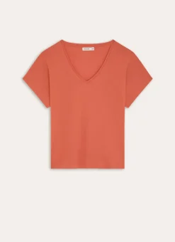 TEE-SHIRT MANCHES COURTES FORME AMPLE TERRACOTTA