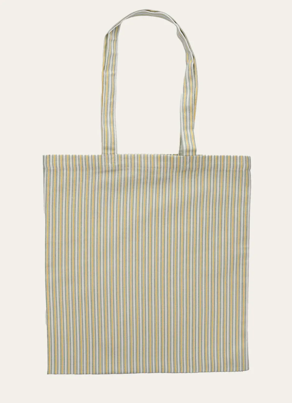 TOTEBAG RAYÉ vert