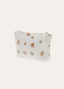 TROUSSE COTON BRODEE À MOTIF VÉGÉTAL ECRU