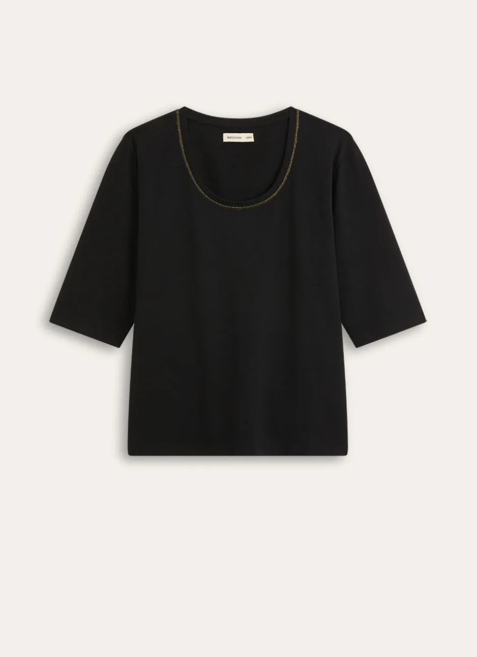 T-SHIRT EN COTON CATY Noir