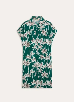 TUNIQUE EN VISCOSE IMPRIMÉE PALMIERS vert