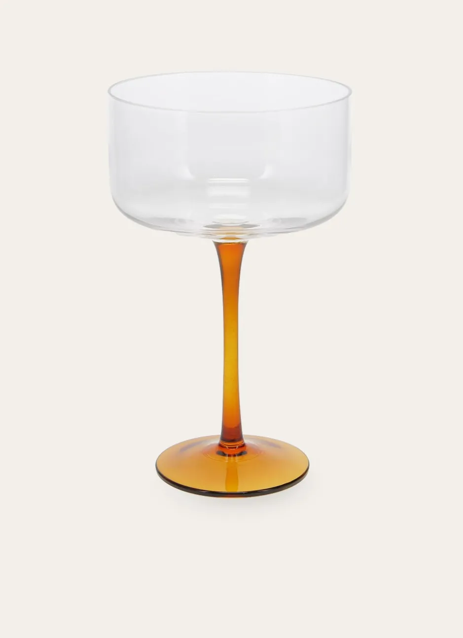 VERRE À EAU SUR PIED ALVIN CARAMEL