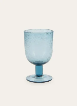 VERRE À PIED BULLÉ LUBERON BLEU PACIFIQUE