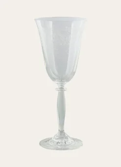 VERRE A PIED EN CRISTALLIN SERIGRAPHIE TRANSPARENT