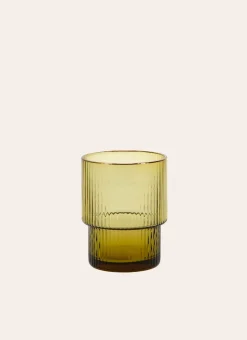 VERRE COLORÉ STRIÉ DESIGN TILLEUL