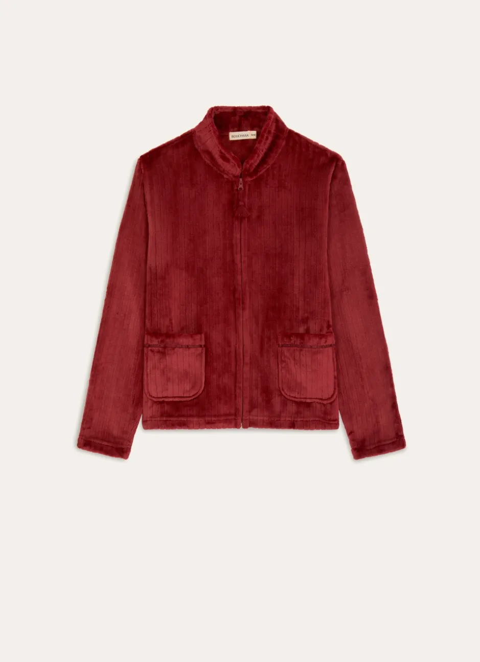 VESTE POLAIRE EMBOSSÉE CEMI ROUGE OPERA