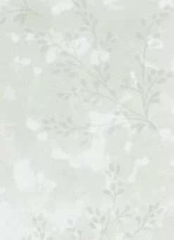 VITRAGE DÉVORÉ IMPRIMÉ FLORAL L60 X H120 CM BLANC