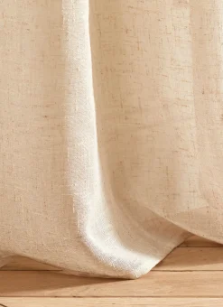 VOILAGE ÉTAMINE EFFET LIN FLAMMÉ BEIGE