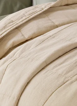 BOUT DE LIT MATELASSÉ UNI BEIGE