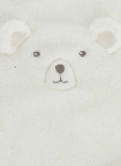 PLAID À ROULER TÊTE D'OURS BLANC