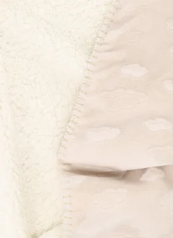 PLAID DOUX À MOTIFS NUAGES NATUREL