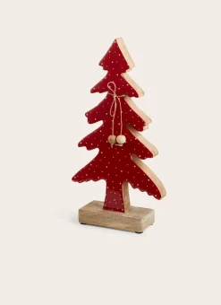 SAPIN EN BOIS LAQUÉ PEINT RUBIS